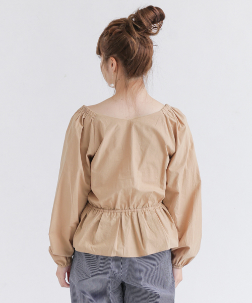 URBAN RESEARCH Sonny Label（アーバンリサーチサニーレーベル）の「2WAYシャーリングブラウス（シャツ/ブラウス・レディース・ベージュ/ピンク/ブラック・FREE）」の21枚目の写真