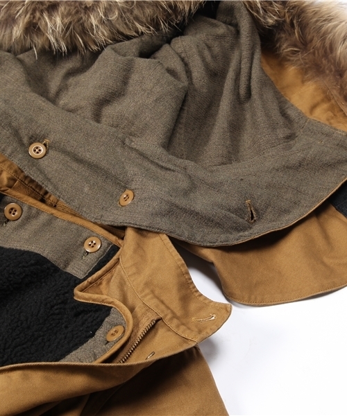 WEGO（ウィゴー）の「ラクーンM-51モッズコート（モッズコート・メンズ・グレイッシュベージュ/カーキ・MEDIUM/LARGE）」の9枚目の写真