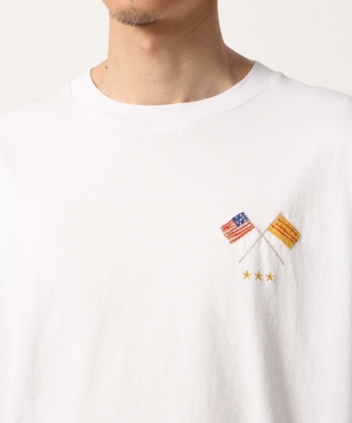 GLOBAL WORK(グローバルワーク)の「シシュウロンTEE/782695(Tシャツ/カットソー・メンズ・グレー/ホワイト・MEDIUM/LARGE)」の7枚目の写真