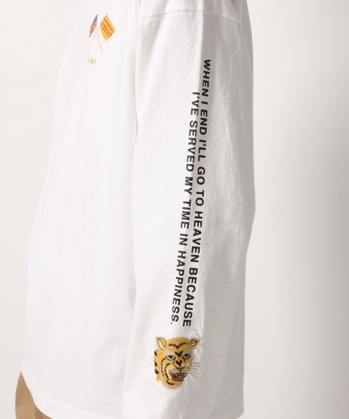 GLOBAL WORK(グローバルワーク)の「シシュウロンTEE/782695(Tシャツ/カットソー・メンズ・グレー/ホワイト・MEDIUM/LARGE)」の8枚目の写真