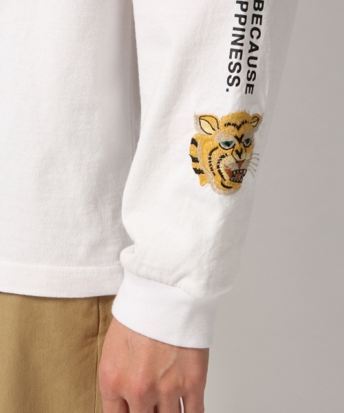 GLOBAL WORK(グローバルワーク)の「シシュウロンTEE/782695(Tシャツ/カットソー・メンズ・グレー/ホワイト・MEDIUM/LARGE)」の9枚目の写真