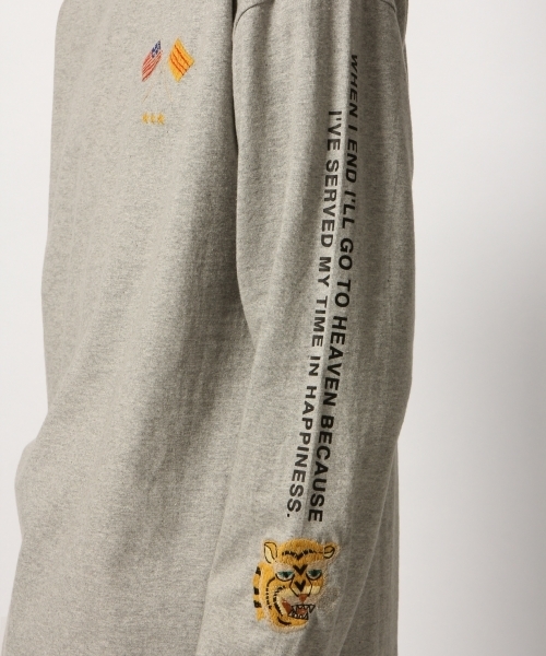 GLOBAL WORK(グローバルワーク)の「シシュウロンTEE/782695(Tシャツ/カットソー・メンズ・グレー/ホワイト・MEDIUM/LARGE)」の13枚目の写真