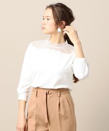 BEAUTY&YOUTH UNITED ARROWS | BY ポンチレースハイネック8分袖プルオーバー(Tシャツ/カットソー)