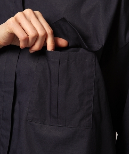 GLOBAL WORK（グローバルワーク）の「ノーカラーシャツブルゾン/795947（ブルゾン・レディース・カーキ/ネイビー・MEDIUM/LARGE）」の9枚目の写真