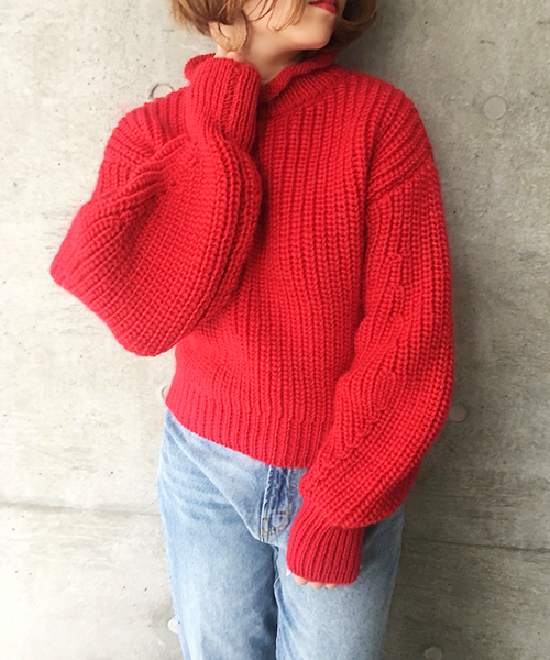 apres jour（アプレジュール）の「ハイネックロールニット【ZOZOTOWN限定アイテム】（ニット/セーター・レディース・ブラック/レッド/クリーム/キャメル・フリー）」の12枚目の写真