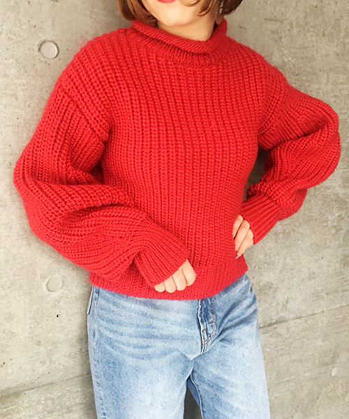 apres jour（アプレジュール）の「ハイネックロールニット【ZOZOTOWN限定アイテム】（ニット/セーター・レディース・ブラック/レッド/クリーム/キャメル・フリー）」の13枚目の写真