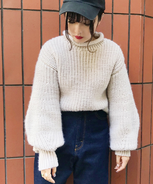 apres jour（アプレジュール）の「ハイネックロールニット【ZOZOTOWN限定アイテム】（ニット/セーター・レディース・ブラック/レッド/クリーム/キャメル・フリー）」の20枚目の写真