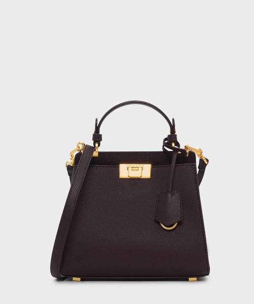 CHARLES & KEITH（チャールズ & キース）の「クラシックプッシュロックバッグ / CLASSIC PUSH-LOCK BAG（ハンドバッグ・レディース・ダークグリーン/マスタード/ピンク系その他/プラム/グレー系その他2・S）」の4枚目の写真