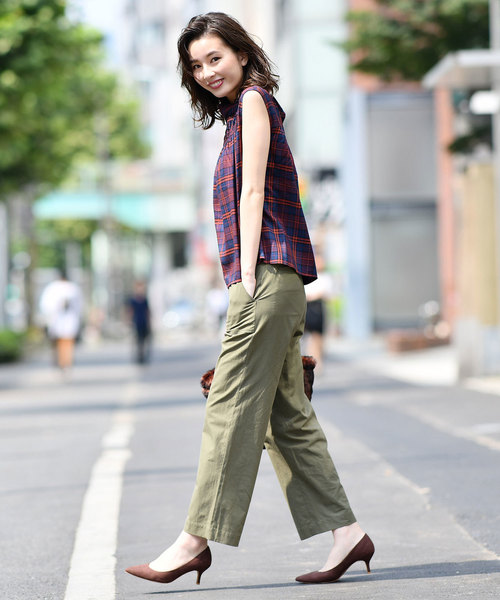 un dix cors(アンディコール)の「チェックノースリブラウス(シャツ/ブラウス・レディース・ネイビー/レッド・フリ-)」の8枚目の写真