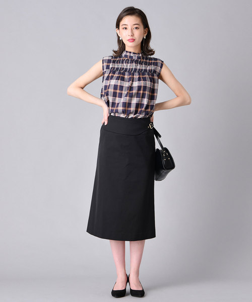 un dix cors(アンディコール)の「チェックノースリブラウス(シャツ/ブラウス・レディース・ネイビー/レッド・フリ-)」の10枚目の写真