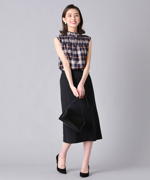 un dix cors(アンディコール)の「チェックノースリブラウス(シャツ/ブラウス・レディース・ネイビー/レッド・フリ-)」の13枚目の写真
