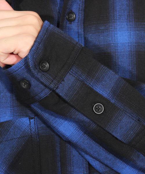 8(eight)(エイト)の「ビッグ チェックシャツ ビッグシルエット(シャツ/ブラウス・メンズ・ブラック/レッド/ブルー/グリーン・FREE)」の18枚目の写真
