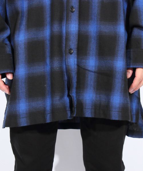 8(eight)(エイト)の「ビッグ チェックシャツ ビッグシルエット(シャツ/ブラウス・メンズ・ブラック/レッド/ブルー/グリーン・FREE)」の21枚目の写真