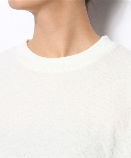 WEGO(ウィゴー)の「WEGO/シフォンスリーブジャガードスウェット(スウェット・レディース・オフホワイト/ブラック・FREE)」の6枚目の写真