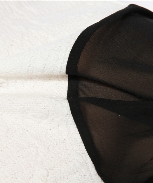 WEGO(ウィゴー)の「WEGO/シフォンスリーブジャガードスウェット(スウェット・レディース・オフホワイト/ブラック・FREE)」の8枚目の写真