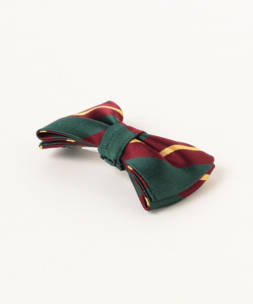 こども ビームス（コドモビームス）の「SMOOTHY / シルク レジメンタル ボウタイ クリップ（蝶ネクタイ・キッズ・ホワイト/イエロー/グリーン/ワイン・ONE SIZE）」の10枚目の写真