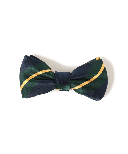 こども ビームス（コドモビームス）の「SMOOTHY / シルク レジメンタル ボウタイ クリップ（蝶ネクタイ・キッズ・ホワイト/イエロー/グリーン/ワイン・ONE SIZE）」の2枚目の写真