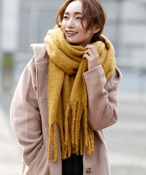 Luz Llena（ラズレナ）の「ボリュームストール（ストール/ショール・レディース・グレー/ピンク/ブルー/マスタード・ﾌﾘ-）」の4枚目の写真