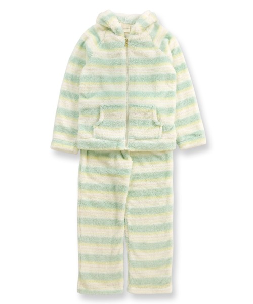 fran de lingerie(フランデランジェリー)の「memory fleece マイクロフリース パーカー上下セット(ルームウェア/パジャマ・レディース・ホワイト/パープル/ネイビー/オフホワイト/ピンク/オレンジ/ミント/ダークブルー/ワイン/ブルー/サックスブルー/チョコ/ローズ/ブルーパープル/グレー・M-L)」の6枚目の写真