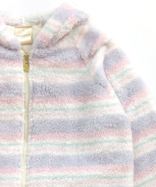 fran de lingerie(フランデランジェリー)の「memory fleece マイクロフリース パーカー上下セット(ルームウェア/パジャマ・レディース・ホワイト/パープル/ネイビー/オフホワイト/ピンク/オレンジ/ミント/ダークブルー/ワイン/ブルー/サックスブルー/チョコ/ローズ/ブルーパープル/グレー・M-L)」の17枚目の写真