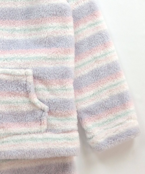 fran de lingerie(フランデランジェリー)の「memory fleece マイクロフリース パーカー上下セット(ルームウェア/パジャマ・レディース・ホワイト/パープル/ネイビー/オフホワイト/ピンク/オレンジ/ミント/ダークブルー/ワイン/ブルー/サックスブルー/チョコ/ローズ/ブルーパープル/グレー・M-L)」の16枚目の写真