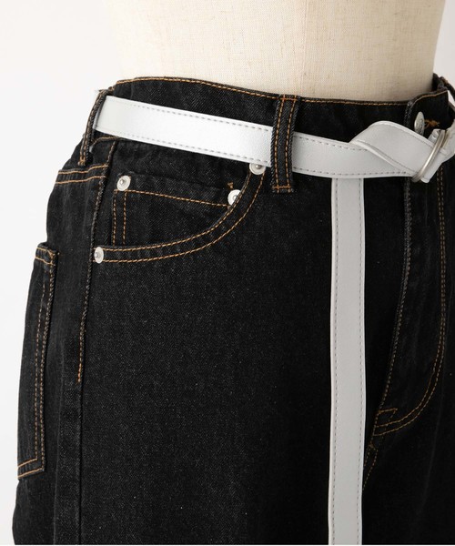 one after another NICE CLAUP(ワンアフターアナザーナイスクラップ)の「ベルト付きデニムパンツ(デニムパンツ・レディース・アイボリー/ブラック/ブルー/ネイビー・SMALL/MEDIUM)」の21枚目の写真