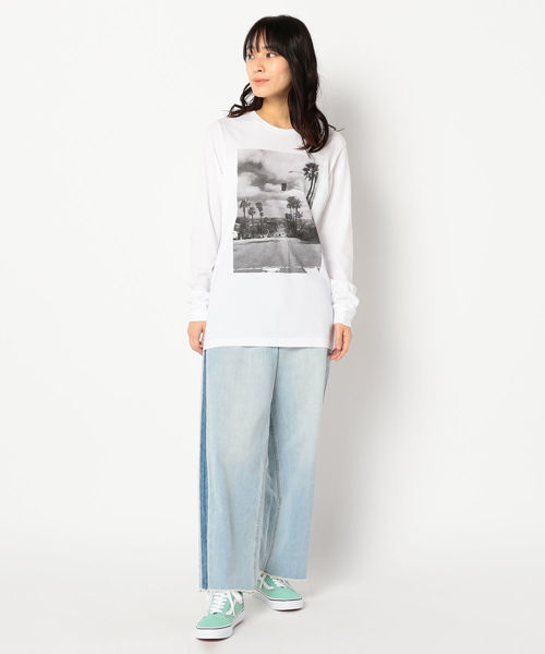 Khaju(カージュ)の「STAR&STRIPE:フォトロングスリーブTEE(Tシャツ/カットソー・レディース・ホワイト/ライトホワイト/ストーン/ホワイト系その他・ONE SIZE)」の18枚目の写真