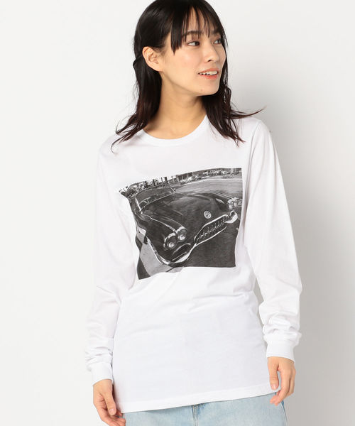 Khaju(カージュ)の「STAR&STRIPE:フォトロングスリーブTEE(Tシャツ/カットソー・レディース・ホワイト/ライトホワイト/ストーン/ホワイト系その他・ONE SIZE)」の12枚目の写真