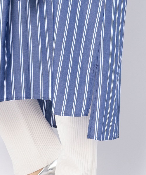 NOLLEY’S（ノーリーズ）の「【別注】シャツワンピース（ワンピース・レディース・ブルー系その他3/カーキ/ネイビー・36/38）」の11枚目の写真