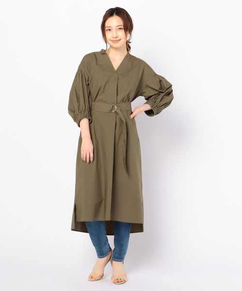 NOLLEY’S（ノーリーズ）の「【別注】シャツワンピース（ワンピース・レディース・ブルー系その他3/カーキ/ネイビー・36/38）」の7枚目の写真