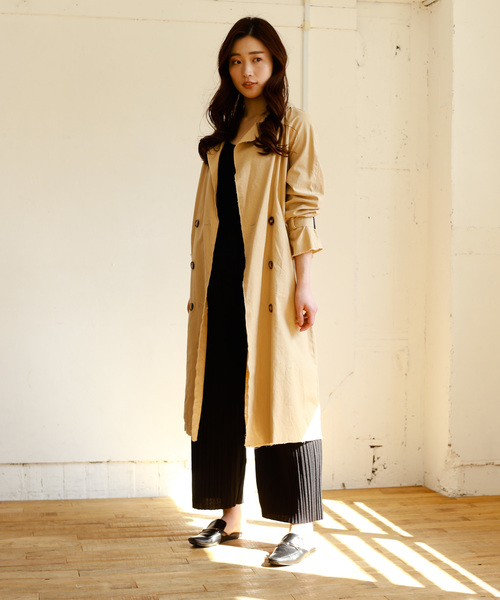 Auntie Rosa（アンティローザ）の「【Auntie Rosa】リネンロングトレンチコート（トレンチコート・レディース・ホワイト/ベージュ・FREE）」の17枚目の写真