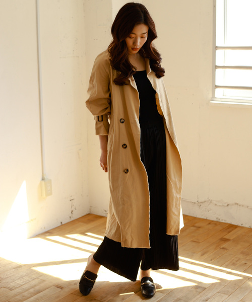 Auntie Rosa（アンティローザ）の「【Auntie Rosa】リネンロングトレンチコート（トレンチコート・レディース・ホワイト/ベージュ・FREE）」の18枚目の写真