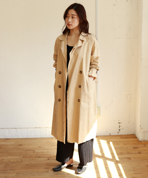 Auntie Rosa（アンティローザ）の「【Auntie Rosa】リネンロングトレンチコート（トレンチコート・レディース・ホワイト/ベージュ・FREE）」の19枚目の写真