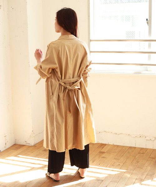 Auntie Rosa（アンティローザ）の「【Auntie Rosa】リネンロングトレンチコート（トレンチコート・レディース・ホワイト/ベージュ・FREE）」の20枚目の写真