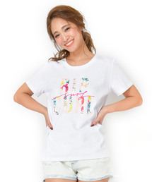 【RIP CURL リップカール】レディースロゴプリントTシャツ/半袖 ボタニカルプリント