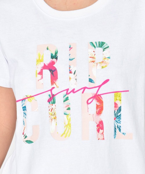 rip curl(リップカール)の「【RIP CURL リップカール】レディースロゴプリントTシャツ/半袖 ボタニカルプリント(Tシャツ/カットソー・レディース・ブラック/ピンク・MEDIUM/LARGE)」の11枚目の写真