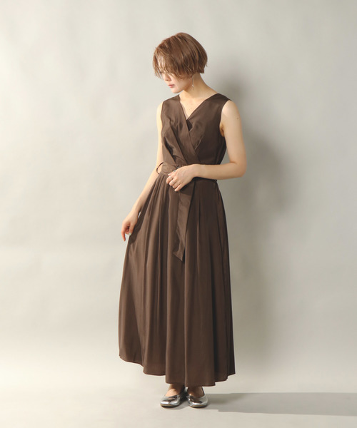 notch.（ノッチ）の「ヴィンテージサテンワンピース（ワンピース・レディース・ブラウン/オリーブ・M/L）」の7枚目の写真