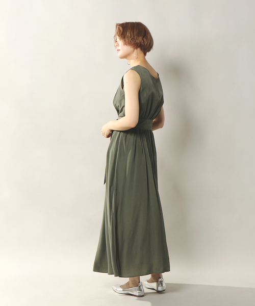 notch.（ノッチ）の「ヴィンテージサテンワンピース（ワンピース・レディース・ブラウン/オリーブ・M/L）」の9枚目の写真