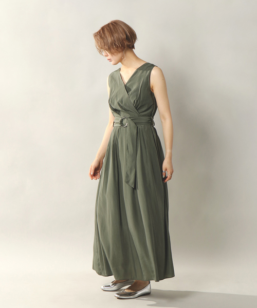 notch.（ノッチ）の「ヴィンテージサテンワンピース（ワンピース・レディース・ブラウン/オリーブ・M/L）」の10枚目の写真