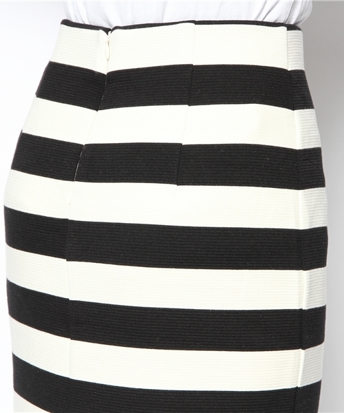 VIS（ビス）の「ワイドボーダーカットソースカート★自宅で洗える★（スカート・レディース・ホワイト系その他/クリーム/グリーン系その他・MEDIUM/SMALL）」の8枚目の写真