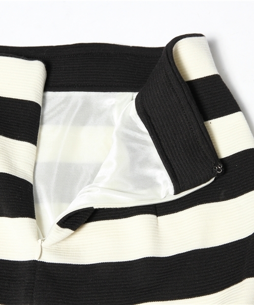 VIS（ビス）の「ワイドボーダーカットソースカート★自宅で洗える★（スカート・レディース・ホワイト系その他/クリーム/グリーン系その他・MEDIUM/SMALL）」の10枚目の写真