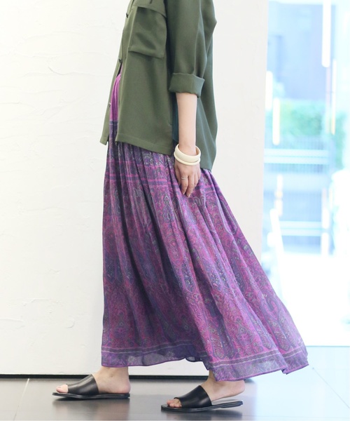 CITYSHOP(シティーショップ)の「バティックガラスカート(スカート・レディース・パープル・38/36)」の4枚目の写真