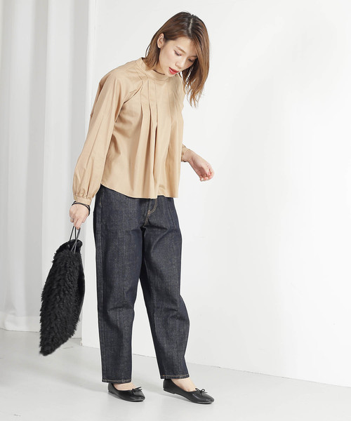 Kelen（ケレン）の「「KELEN / ケレン」スタンドカラータックブラウス"Stella"（シャツ/ブラウス・レディース・ブラック/ベージュ/オフホワイト・S/M）」の7枚目の写真