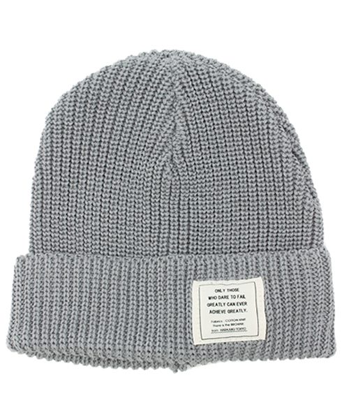 WEGO(ウィゴー)の「WEGO/コットンアクリルニットキャップ(ニットキャップ/ビーニー・メンズ・ブラック/ライトグレー/レッド・FREE)」の2枚目の写真