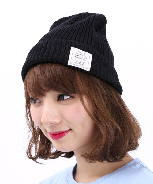 WEGO(ウィゴー)の「WEGO/コットンアクリルニットキャップ(ニットキャップ/ビーニー・メンズ・ブラック/ライトグレー/レッド・FREE)」の1枚目の写真