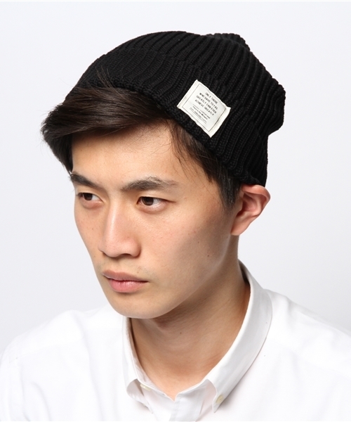 WEGO(ウィゴー)の「WEGO/コットンアクリルニットキャップ(ニットキャップ/ビーニー・メンズ・ブラック/ライトグレー/レッド・FREE)」の4枚目の写真