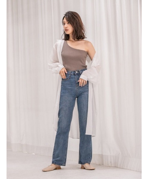 fifth（フィフス）の「ワンショルダーリブタンクトップ（タンクトップ・レディース・アイボリー/モカ/ブラック・MEDIUM）」の11枚目の写真