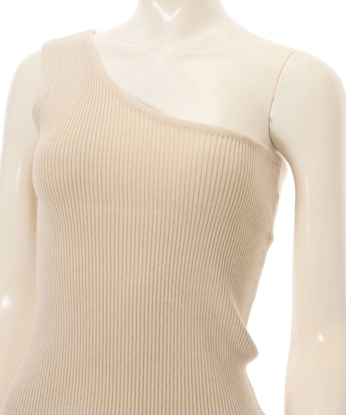 fifth（フィフス）の「ワンショルダーリブタンクトップ（タンクトップ・レディース・アイボリー/モカ/ブラック・MEDIUM）」の17枚目の写真