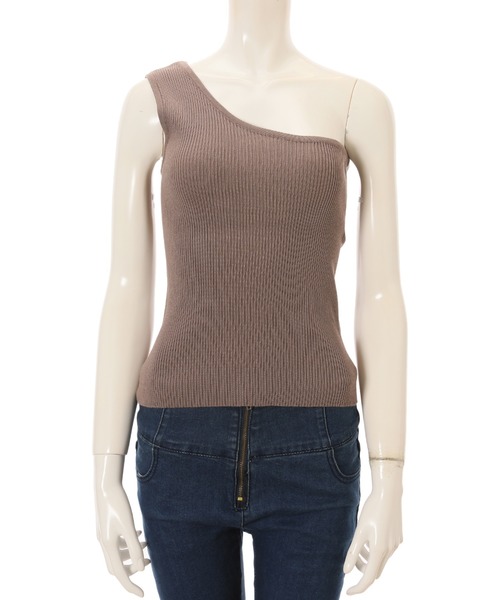 fifth（フィフス）の「ワンショルダーリブタンクトップ（タンクトップ・レディース・アイボリー/モカ/ブラック・MEDIUM）」の12枚目の写真