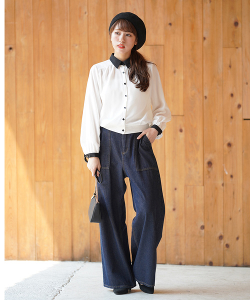 rps（アールピーエス）の「クレリックブラウス（シャツ/ブラウス・レディース・ベージュ/ブラウン/ベージュ系その他2/オフホワイト・M）」の7枚目の写真